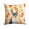 Toy Fox Terrier Heirloom Fall Throw Pillow Decorative Indoor Outdoor Accent Cushion for Couch, Bed or Patio, 14Hx14W