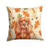 Ruby English Toy Spaniel Heirloom Fall Throw Pillow Decorative Indoor Outdoor Accent Cushion for Couch, Bed or Patio, 18Hx18W