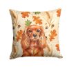 Ruby English Toy Spaniel Heirloom Fall Throw Pillow Decorative Indoor Outdoor Accent Cushion for Couch, Bed or Patio, 14Hx14W