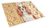 Blenheim English Toy Spaniel Heirloom Fall Glass Cutting Board Decorative Tempered Glass Kitchen Cutting and Serving Board Large Size Chopping Board