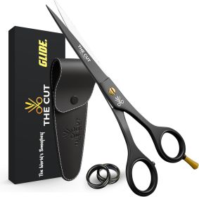 6.5' Matte Black Luxury Hair Scissors â€“ Ultra-Sharp High Carbon Steel Barber Shears for Men