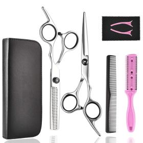 Hair Cutting Scissors Thinning Shears Professional Barber Sharp Hair Scissors Hairdressing Shears Kit with Haircut Accessories in Leather Case for Cut