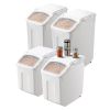 VEVOR Rice Storage Container, 3.5Gal/15Lx2 + 4.5Gal/20Lx2 Large Dog Food Dispenser Bin, Kitchen Ingredient Grain Cereal Bin