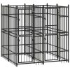 Dog Kennel Black Powder-coated steel Large Durable Dog Kennel