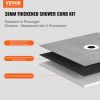 VEVOR Shower Curb Kit, 60"x48" Shower Pan Kit with 2" PVC Central Flange, Waterproof Membrane, Stainless Steel Grate and Joint Sealant