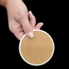 Black and Tan English Toy Spaniel Christmas PoinsettIas Large Sandstone Coasters Pack of 4 Absorbent Round Coasters Decor Gifts for Men or Women, 4 in