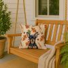 Black and Tan Russian Toy Heirloom Fall Throw Pillow Decorative Indoor Outdoor Accent Cushion for Couch, Bed or Patio, 18Hx18W