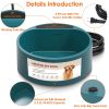 Heated Water Bowl for Dog Cat 74.4OZ Heating Water Dish IP67 Waterproof Thermal Water Bowl Heated Pet Bowl Dog Cat Water Feeder Bowl for Dog Cat Rabbi