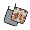 Blenheim English Toy Spaniel Vegetables Pair of Pot Holders Pair 7.5x7.5 Quilted Insulated Hot Pads Decorative Kitchen Gift Made in USA
