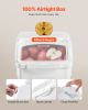 VEVOR Rice Storage Container, 3.5Gal/15Lx2 + 4.5Gal/20Lx2 Large Dog Food Dispenser Bin, Kitchen Ingredient Grain Cereal Bin