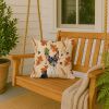 Toy Fox Terrier Heirloom Fall Throw Pillow Decorative Indoor Outdoor Accent Cushion for Couch, Bed or Patio, 18Hx18W