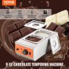 VEVOR Chocolate Tempering Machine, 9 Lbs 2 Tanks Chocolate Melting Pot with TEMP Control 86~185Â°F