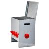 Automatic Chicken Feeder Rodent Proof, 5 Ports Large Capacity Metal Poultry Feeder with Handles and Lid, Galvanized Chicken Feeder for Hen Coop