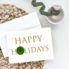 Manchester Terrier - Toy - Dog Face Happy Holidays Christmas Greeting Cards Pack of 8 Blank Cards with Envelopes Whimsical A7 Size 5x7 Blank Note Card