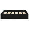Dog Bed Black Solid pine wood 20.3 x 17.3 x 3.5 in Durable