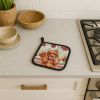 Ruby English Toy Spaniel Vegetables Pair of Pot Holders Pair 7.5x7.5 Quilted Insulated Hot Pads Decorative Kitchen Gift Made in USA