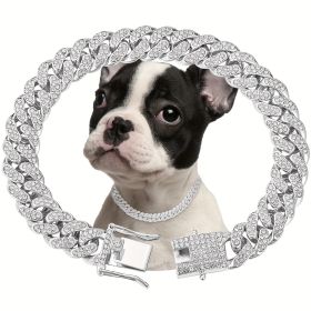 Shiny Diamond Safety Metal Necklace (Option: Silver-S)