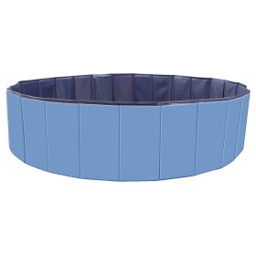 1Pc 160 X 160 X 30cm-63.0 X 63.0 X 11.8inch Foldable Pet Swimming Pool PVC  Dog Swim Pool Bathing Tub Playmat Pools (Option: 1Pc Blue)