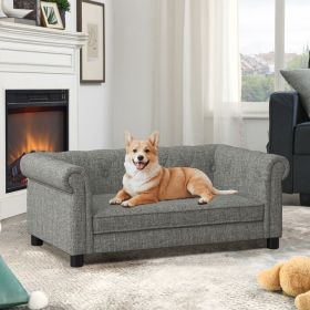 Elegant rectangular pet bed for small and medium-sized dogs, durable elevated dog sofa bed, comfortable dog sofa (Color: as Pic)