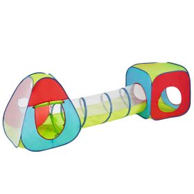 VEVOR 3 in 1 Kids Play Tent with Tunnel for Boys, Girls, Babies and Toddlers (Appearance Type: Tent Type, Number of Assembly Sections: 3 Sections)