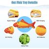 TOOGE 2 Pack 11" Floppy Fish Cat Toys with SilverVine and Catnip for Indoor Cats for Small Dogs Interactive Automatic Flopping Fish Cat Kicker Toys fo