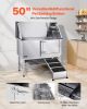 VEVOR Stainless Steel Dog Washing Station, 50 inch Pet Grooming Tub w/ Ramp, PE Water Filter Board
