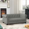 Elegant rectangular pet bed for small and medium-sized dogs, durable elevated dog sofa bed, comfortable dog sofa